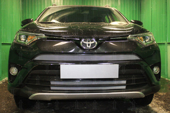 Защита радиатора "Standart" Toyota RAV4 (2015-2019) низ, хром купить недорого с доставкой в Волжск