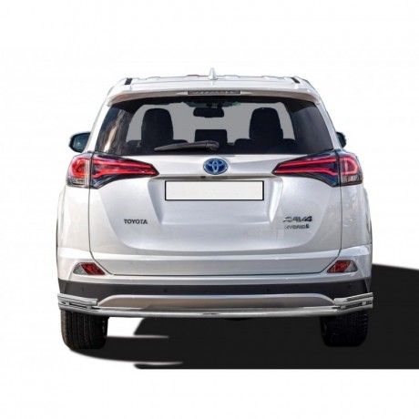 Защита заднего бампера «Труба с уголками» (d51/40) для Toyota RAV4 рестайлинг, (2015-н.в.)(Окрашенное) купить недорого с доставкой в Волжск