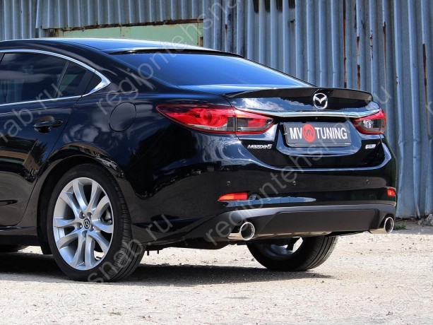 Диффузор заднего бампера var №3 (ровный) для Mazda 6 (2013-н.в.) купить недорого с доставкой в Волжск