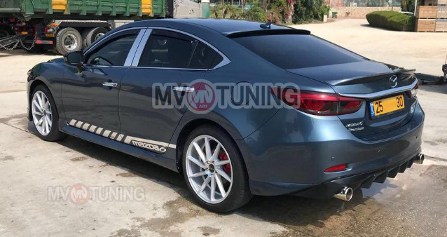 Диффузор заднего бампера var №4 (с килями) для Mazda 6 (2013 - н.в.) купить недорого с доставкой в Волжск