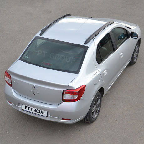 Рейлинги (Черный Муар) "Комфорт" RENAULT Logan (2014-н.в.) купить недорого с доставкой в Волжск