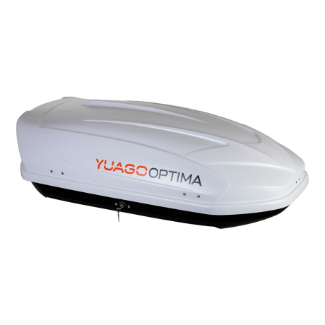 Автобокс YUAGO OPTIMA (тиснение) (EuroLock), белый, 390л купить недорого с доставкой в Волжск