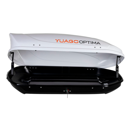 Автобокс YUAGO OPTIMA (тиснение) (EuroLock), белый, 390л купить недорого с доставкой в Волжск