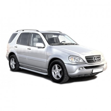Защита порогов с алюминиевым листом (d63,5) для Mercedes-Benz ML 320/350 (2001-2005)(Окрашенное) купить недорого с доставкой в Волжск