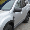 Накладки на зеркала с козырьком "КАРТ" для Renault Duster 2 (с 2021 г.в.) тиснение, без комплектации купить недорого с доставкой в Волжск