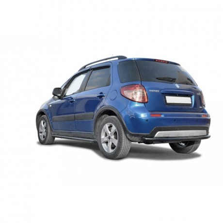 Защита заднего бампера «Труба» (d76) для Suzuki SX4 Classic рестайлинг (2009-2014)(Окрашенное) купить недорого с доставкой в Волжск
