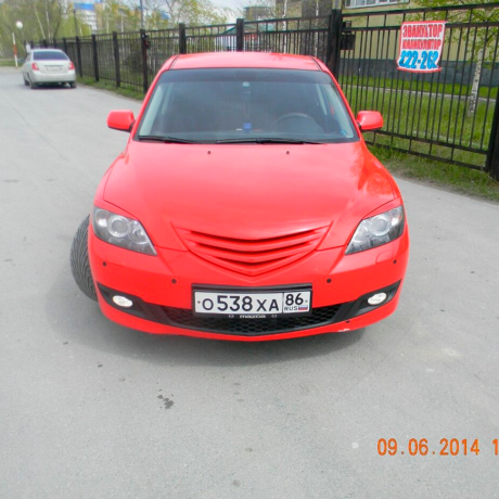 Решетка радиатора "Две полоски" для Mazda 3, хэтчбэк (2003-2009) купить недорого с доставкой в Волжск