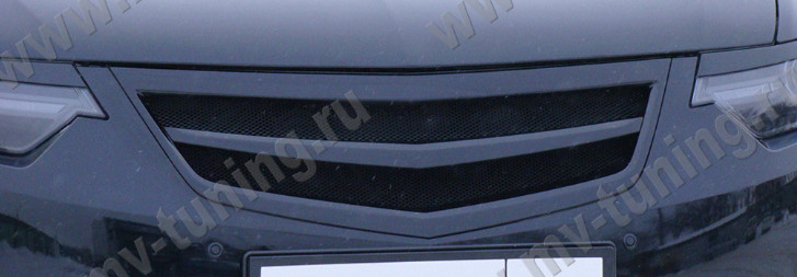 Решетка радиатора "Sport" var №2 (сетка в комплекте) для Honda Accord VIII (2011-2013) купить недорого с доставкой в Волжск