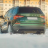 Имитация насадок глушителя BLACK (черный глянец) для Skoda Kodiaq (2016-н.в.) купить недорого с доставкой в Волжск